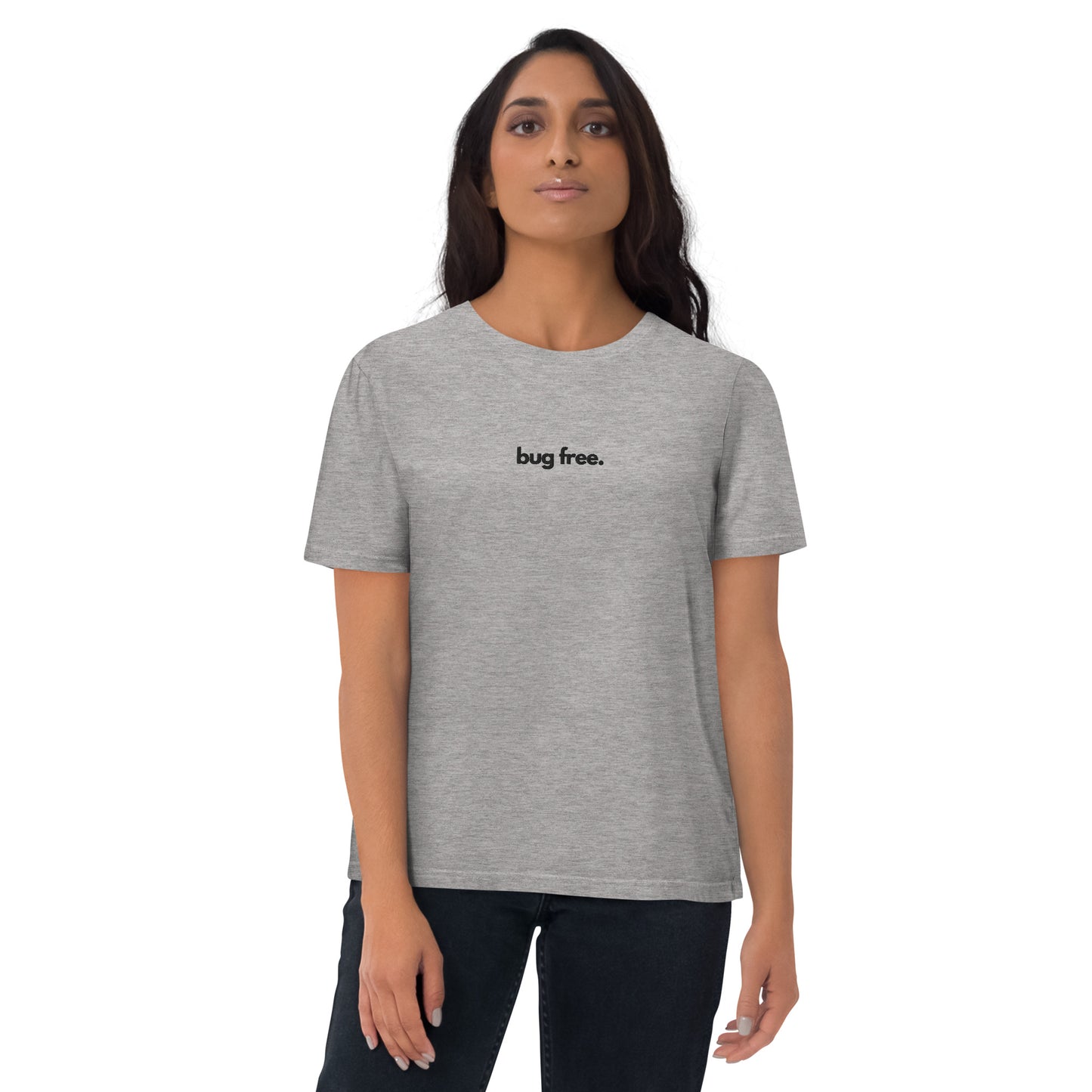 "BUG FREE" Unisex organic cotton light t-shirt (embroidered) The Developer Shop