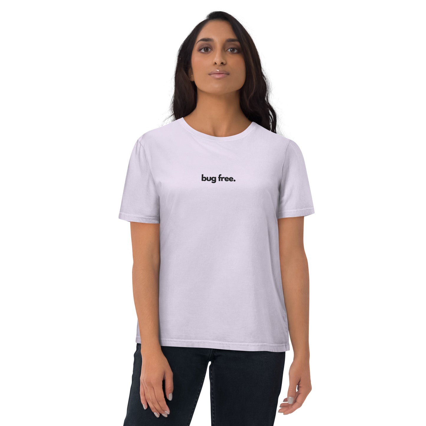 "BUG FREE" Unisex organic cotton light t-shirt (embroidered) The Developer Shop