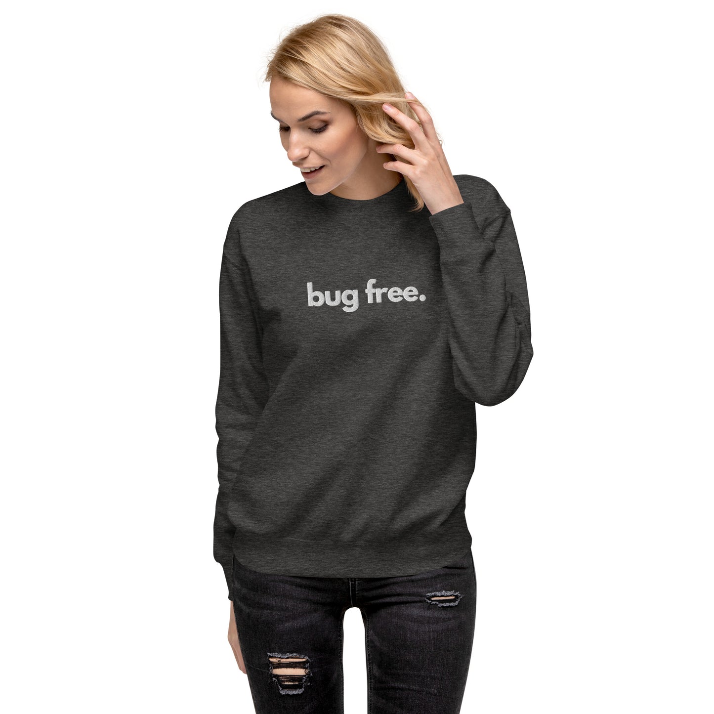 "BUG FREE" Embroidered Unisex Premium Sweatshirt The Developer Shop