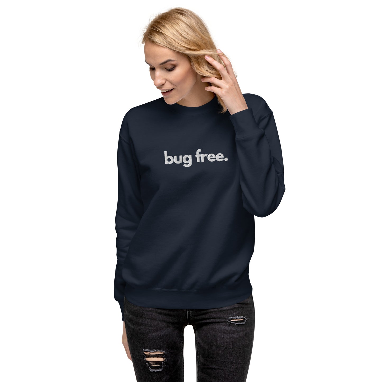 "BUG FREE" Embroidered Unisex Premium Sweatshirt The Developer Shop