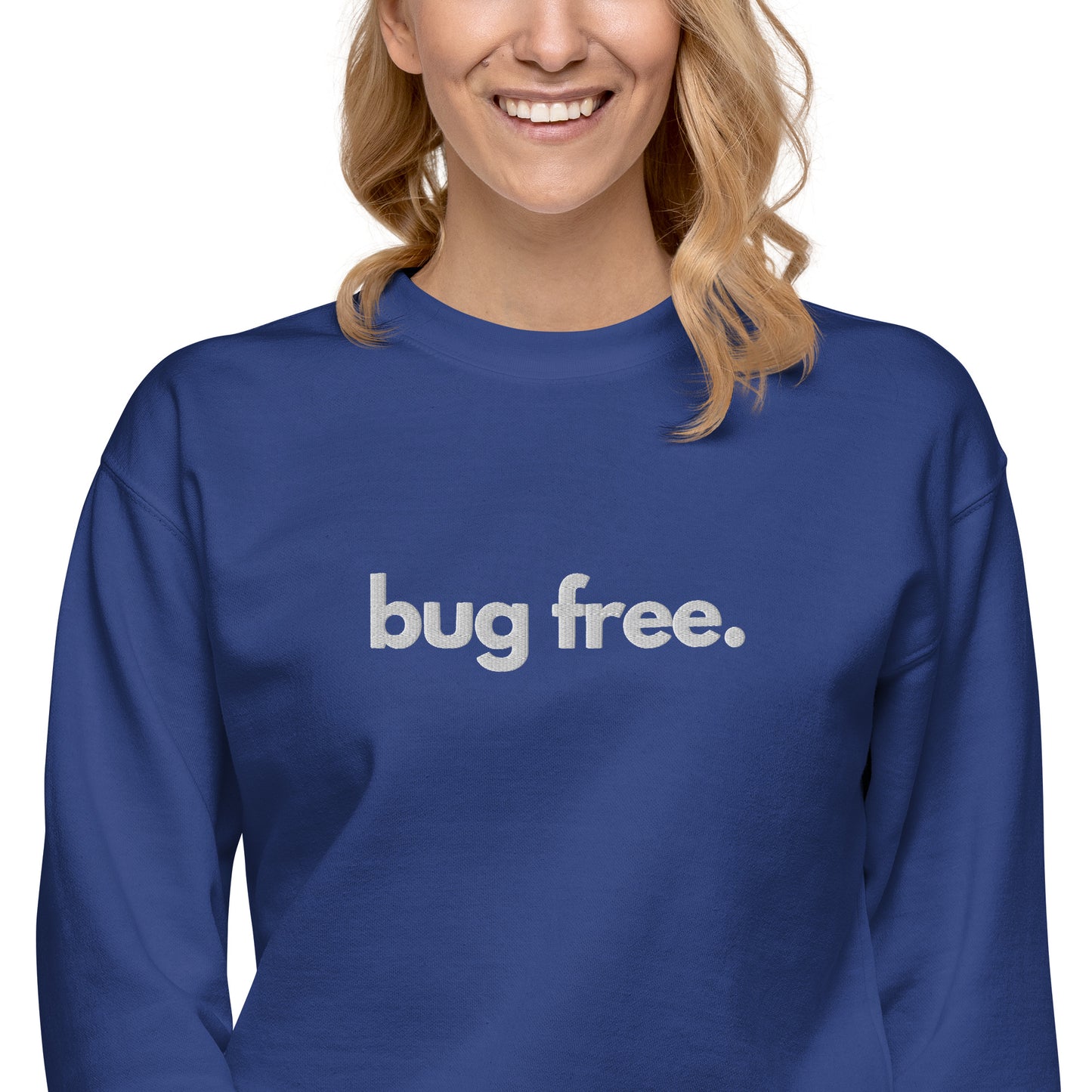 "BUG FREE" Embroidered Unisex Premium Sweatshirt The Developer Shop