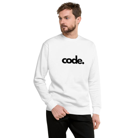 "CODE." Unisex Premium Sweatshirt The Developer Shop