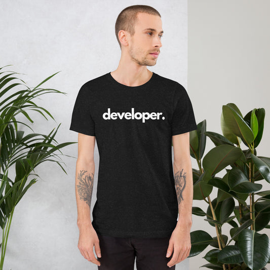 "DEVELOPER" Dark Unisex t-shirt The Developer Shop