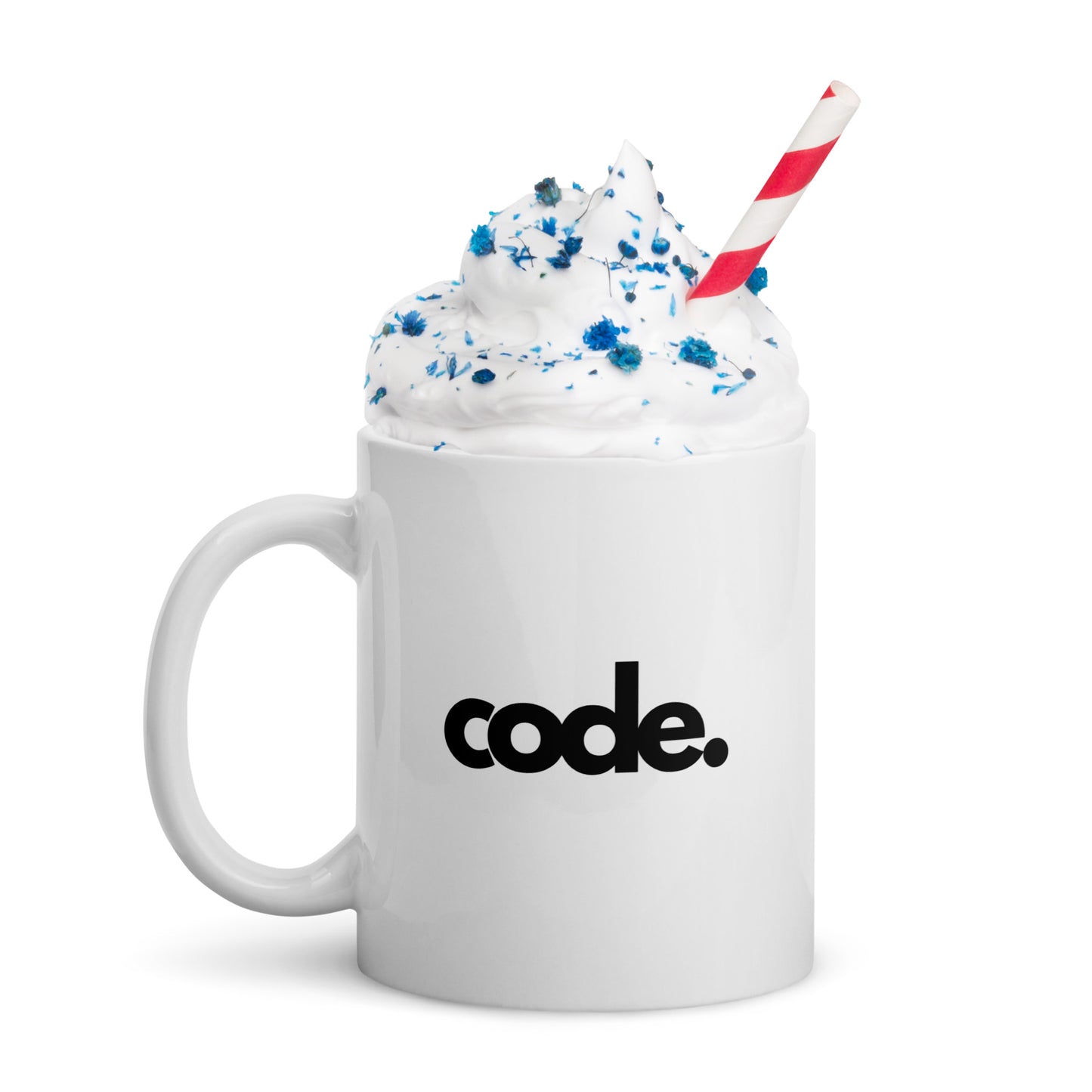 "CODE" White glossy mug The Developer Shop