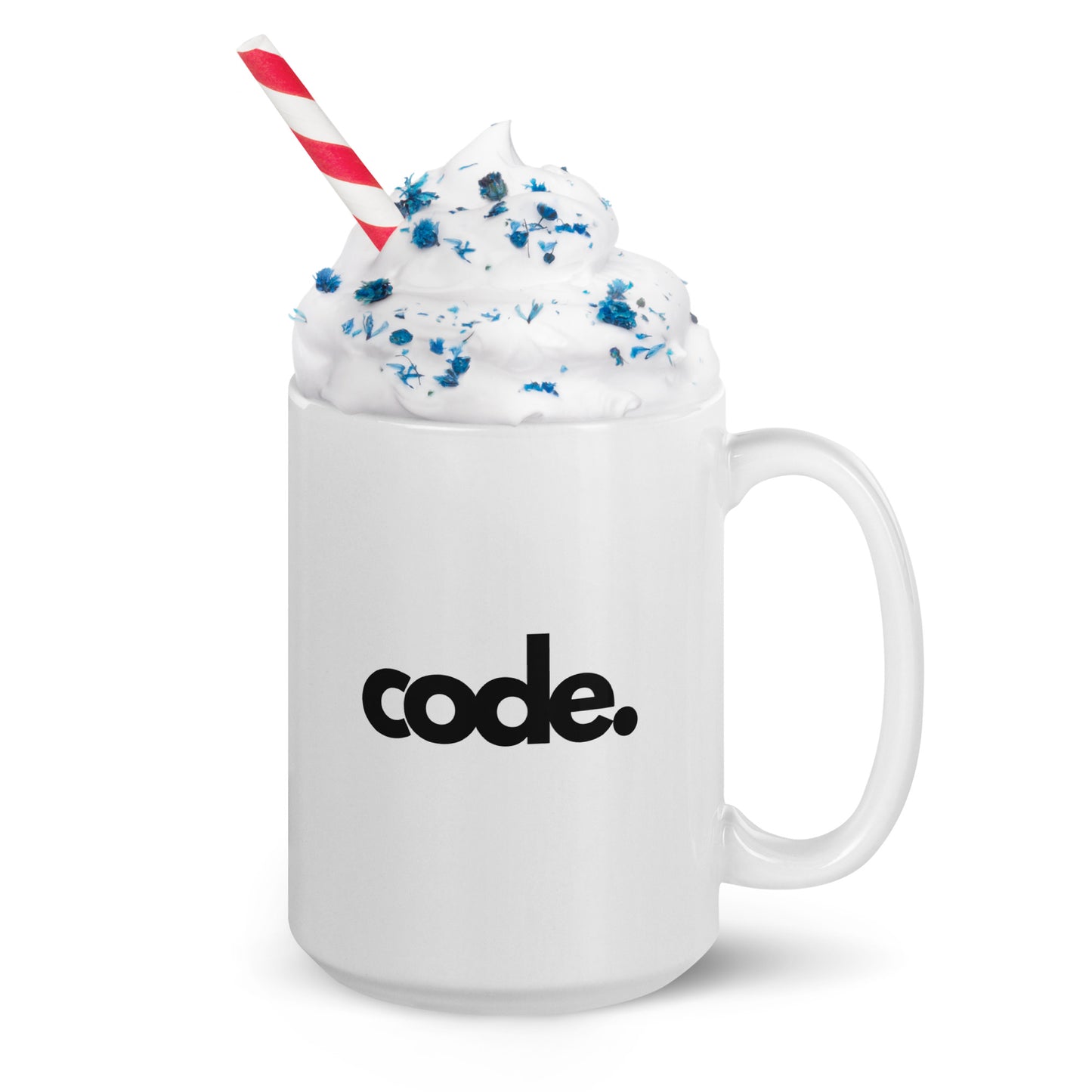 "CODE" White glossy mug The Developer Shop