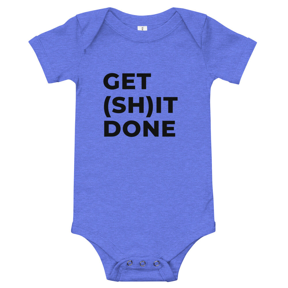"GET (SH)IT DONE" Baby short sleeve one piece The Developer Shop