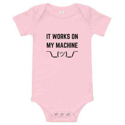 "IT WORKS ON MY MACHINE" Baby Short Sleeve One Piece The Developer Shop