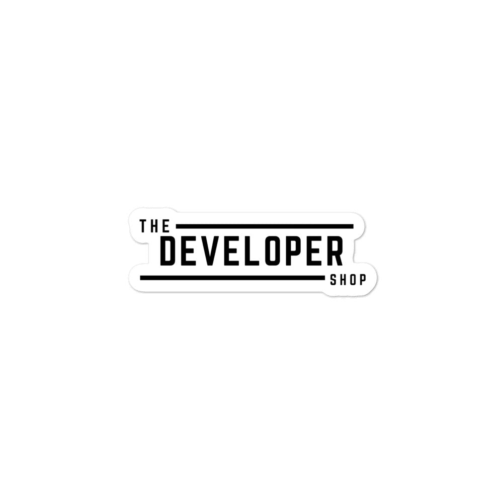 "THE DEVELOPER SHOP" Bubble-free stickers The Developer Shop