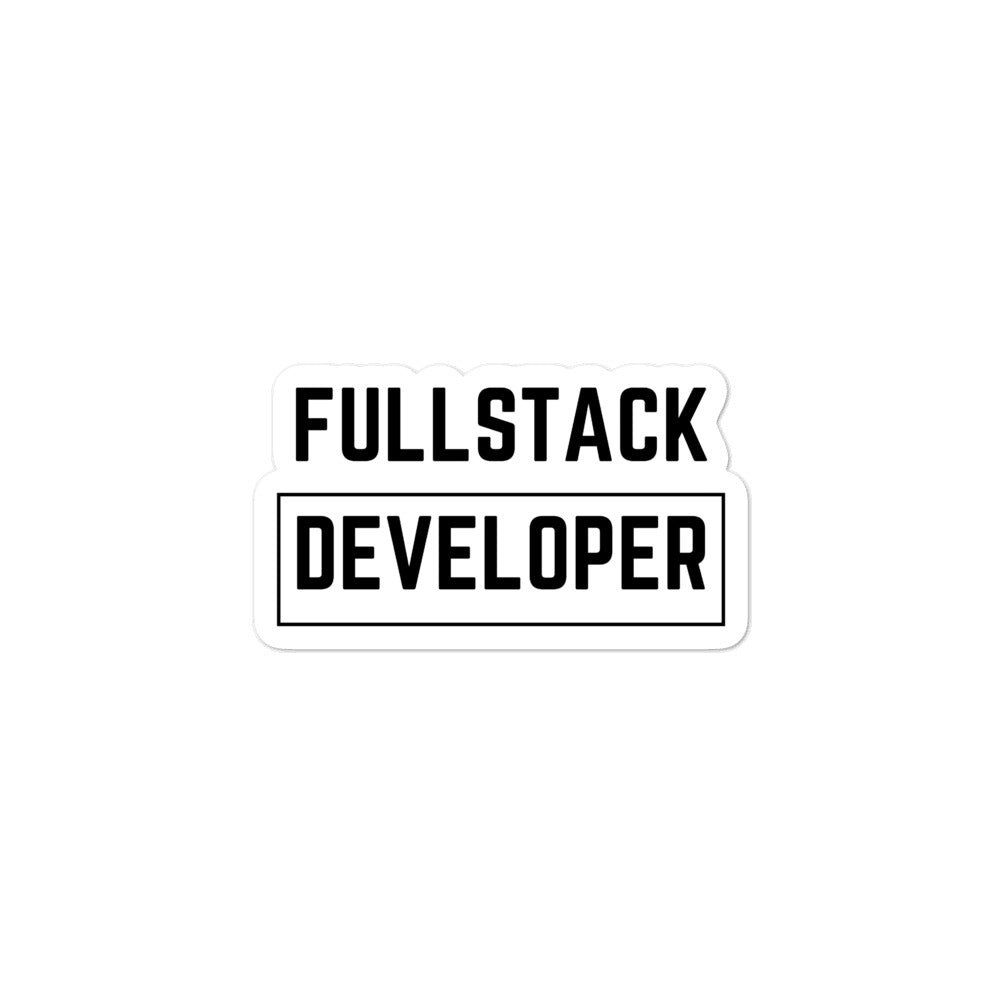 "FULLSTACK DEVELOPER" Bubble-free stickers The Developer Shop