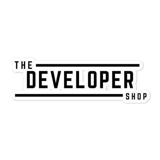 "THE DEVELOPER SHOP" Bubble-free stickers The Developer Shop