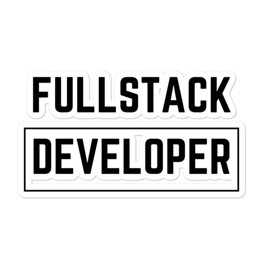 "FULLSTACK DEVELOPER" Bubble-free stickers The Developer Shop