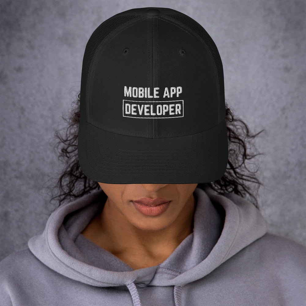 "MOBILE APP DEVELOPER" Trucker Cap The Developer Shop