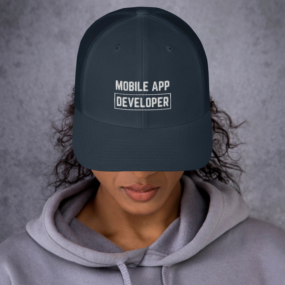 "MOBILE APP DEVELOPER" Trucker Cap The Developer Shop