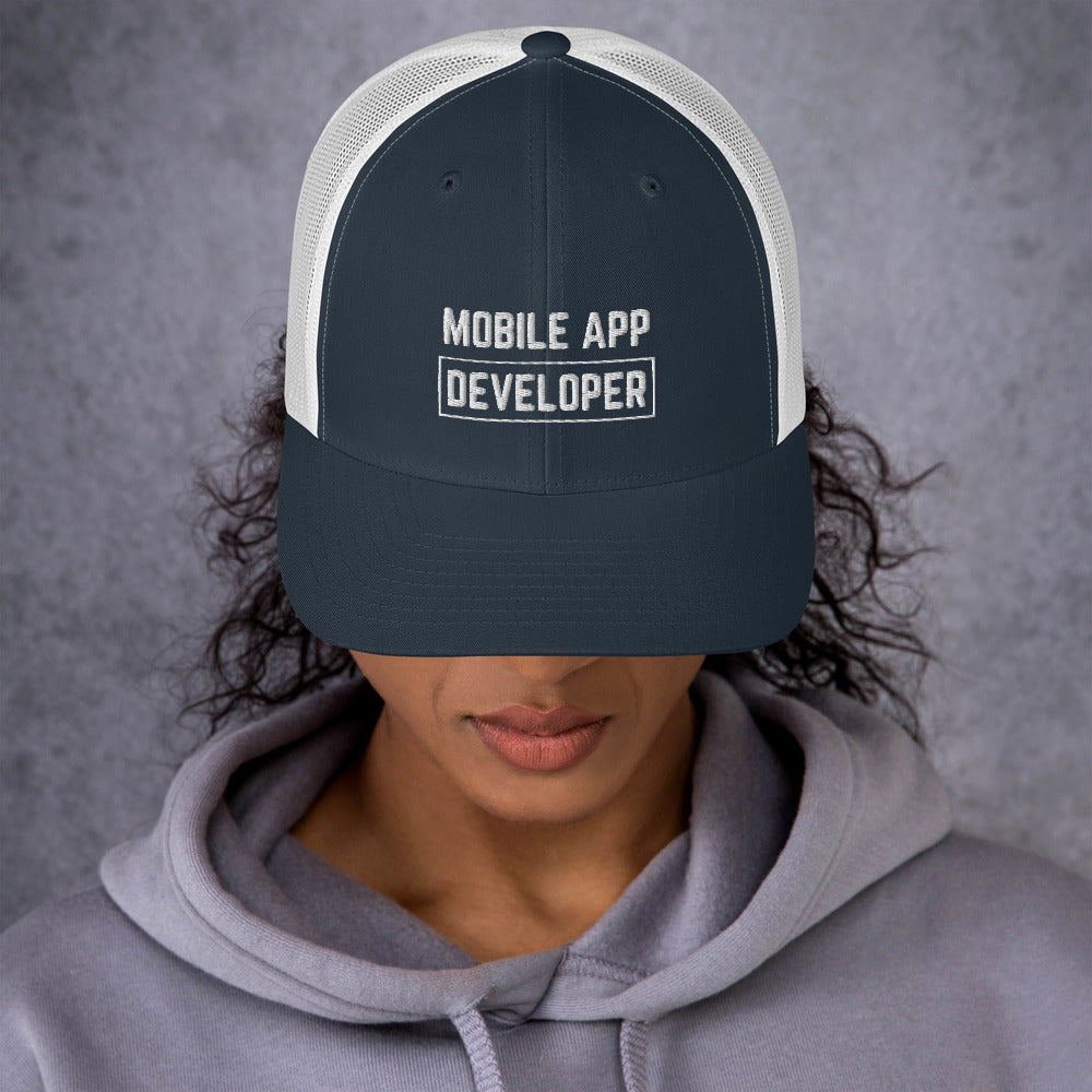 "MOBILE APP DEVELOPER" Trucker Cap The Developer Shop