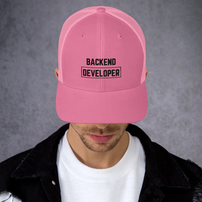 "BACKEND DEVELOPER" Trucker Cap The Developer Shop