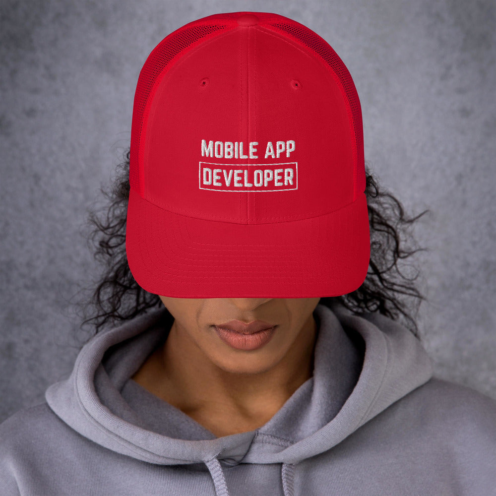 "MOBILE APP DEVELOPER" Trucker Cap The Developer Shop