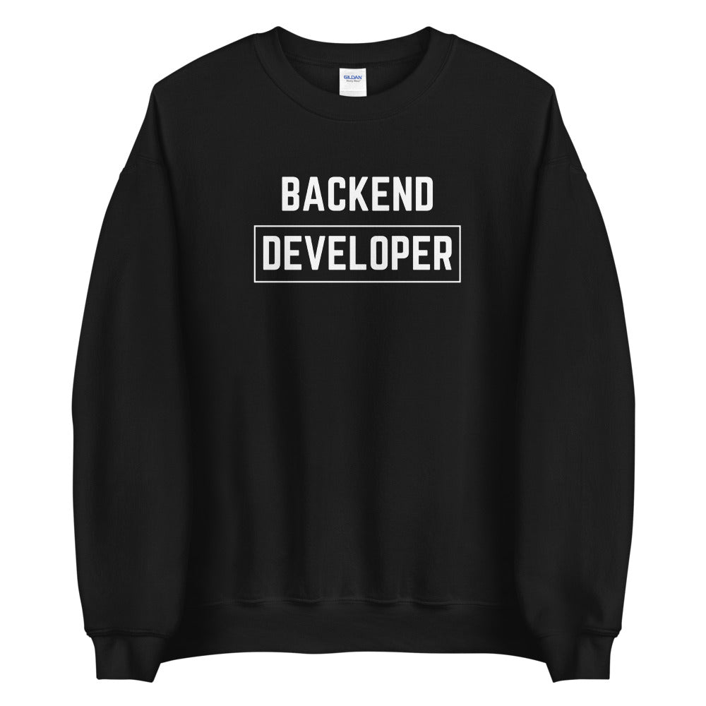 "BACKEND DEVELOPER" Dark Sweatshirt The Developer Shop