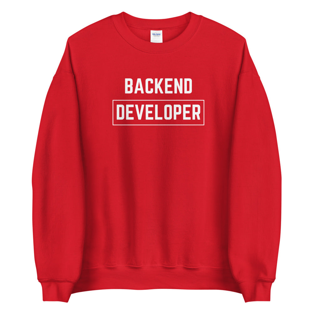 "BACKEND DEVELOPER" Dark Sweatshirt The Developer Shop
