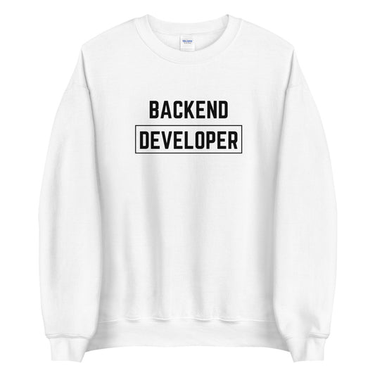 "BACKEND DEVELOPER" Light Sweatshirt The Developer Shop