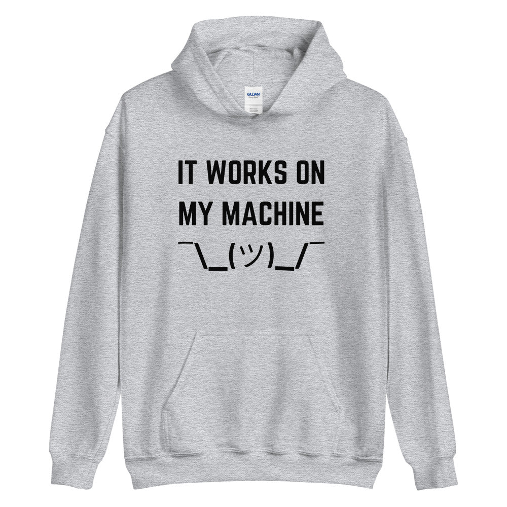 "IT WORKS ON MY MACHINE" Light Hoodie The Developer Shop