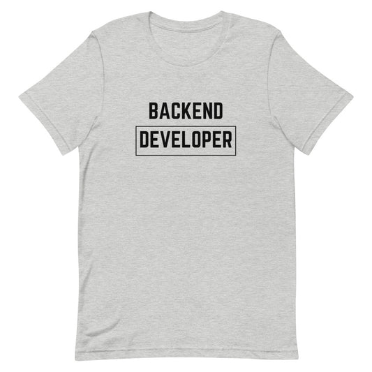 "BACKEND DEVELOPER" Light T-Shirt The Developer Shop