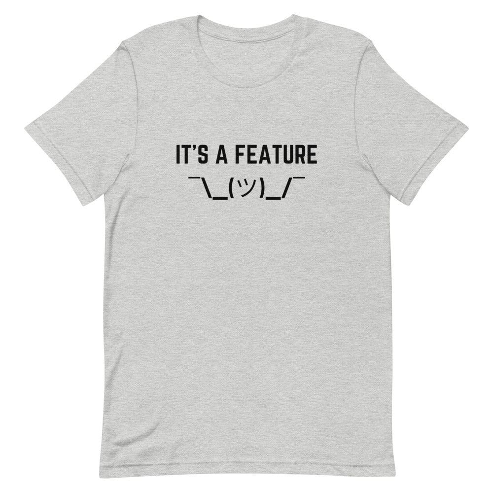 "IT'S A FEATURE" Light T-Shirt The Developer Shop