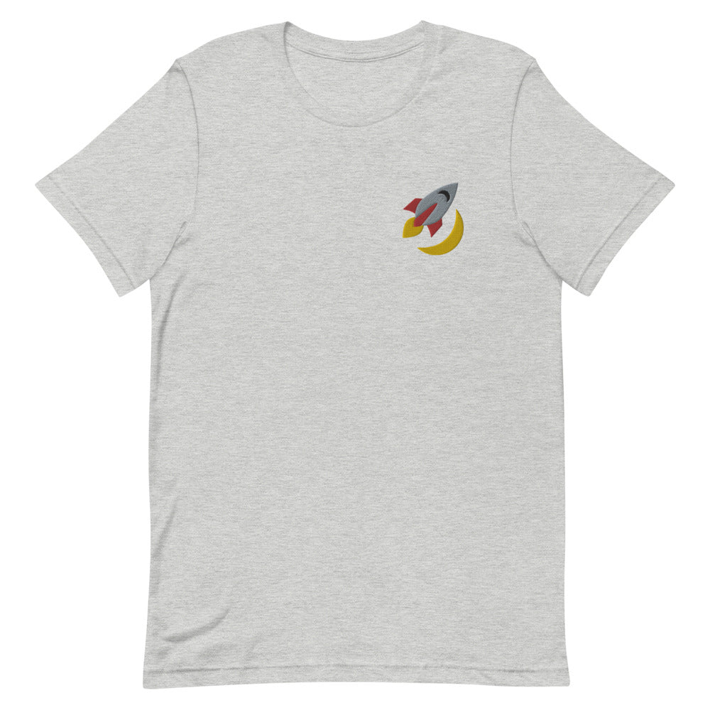 "TO THE MOON" Embroidered T-Shirt The Developer Shop