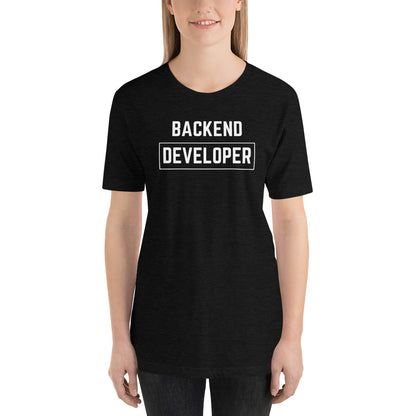 "BACKEND DEVELOPER" Dark T-Shirt The Developer Shop