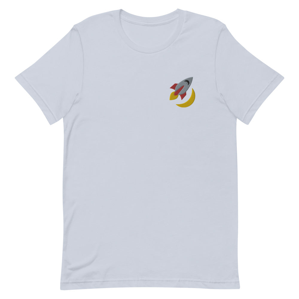 "TO THE MOON" Embroidered T-Shirt The Developer Shop