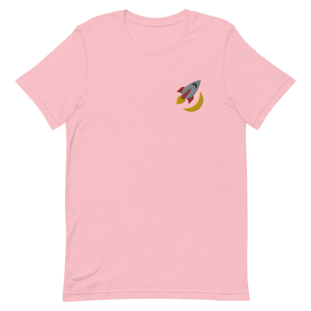 "TO THE MOON" Embroidered T-Shirt The Developer Shop