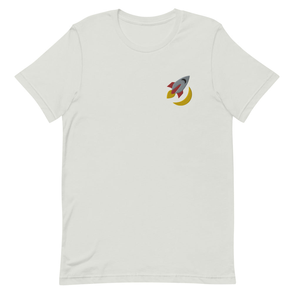 "TO THE MOON" Embroidered T-Shirt The Developer Shop