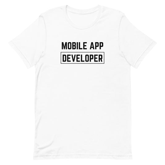 "MOBILE APP DEVELOPER" Light T-Shirt The Developer Shop