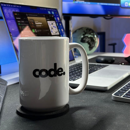 "CODE" White glossy mug The Developer Shop