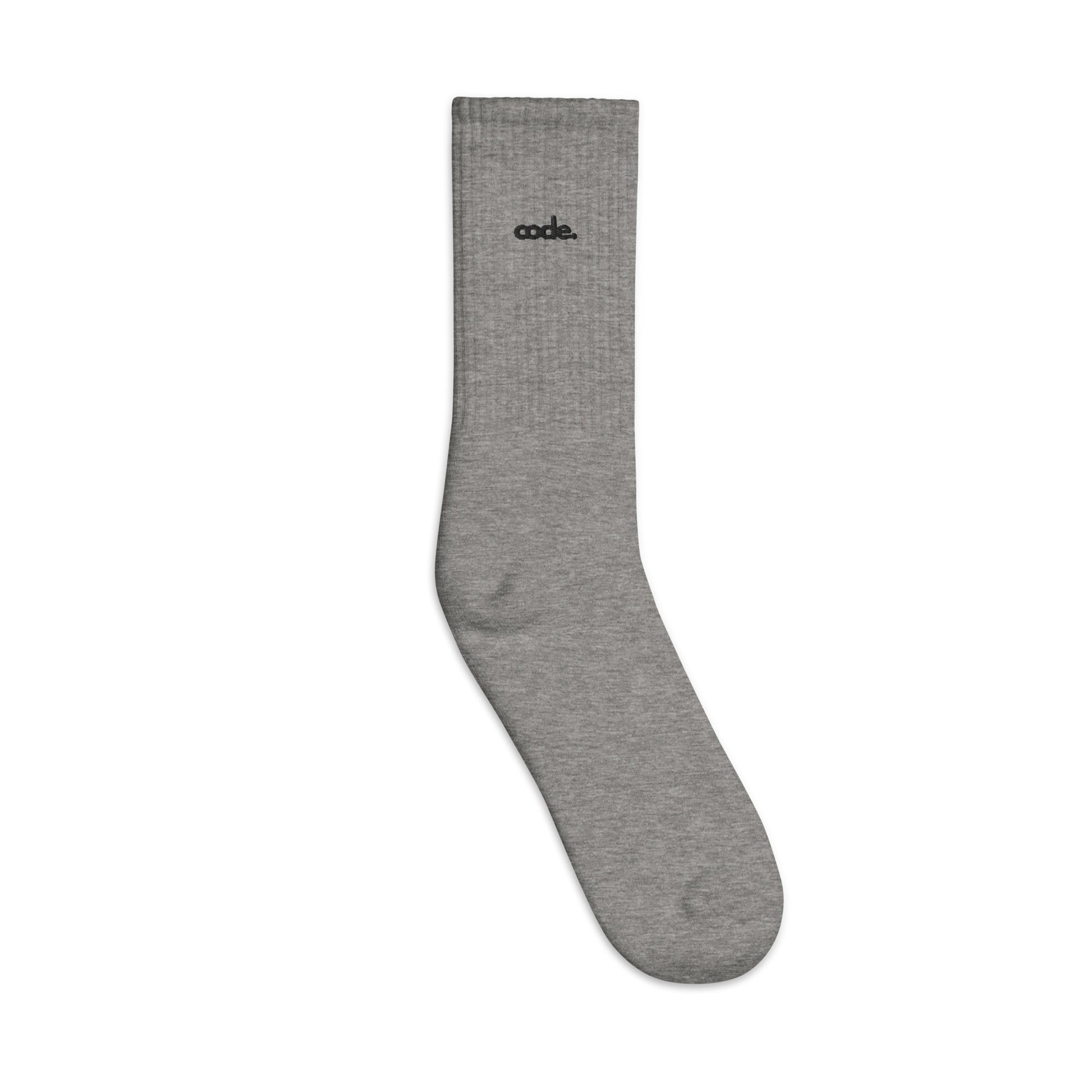 "CODE" Embroidered socks The Developer Shop