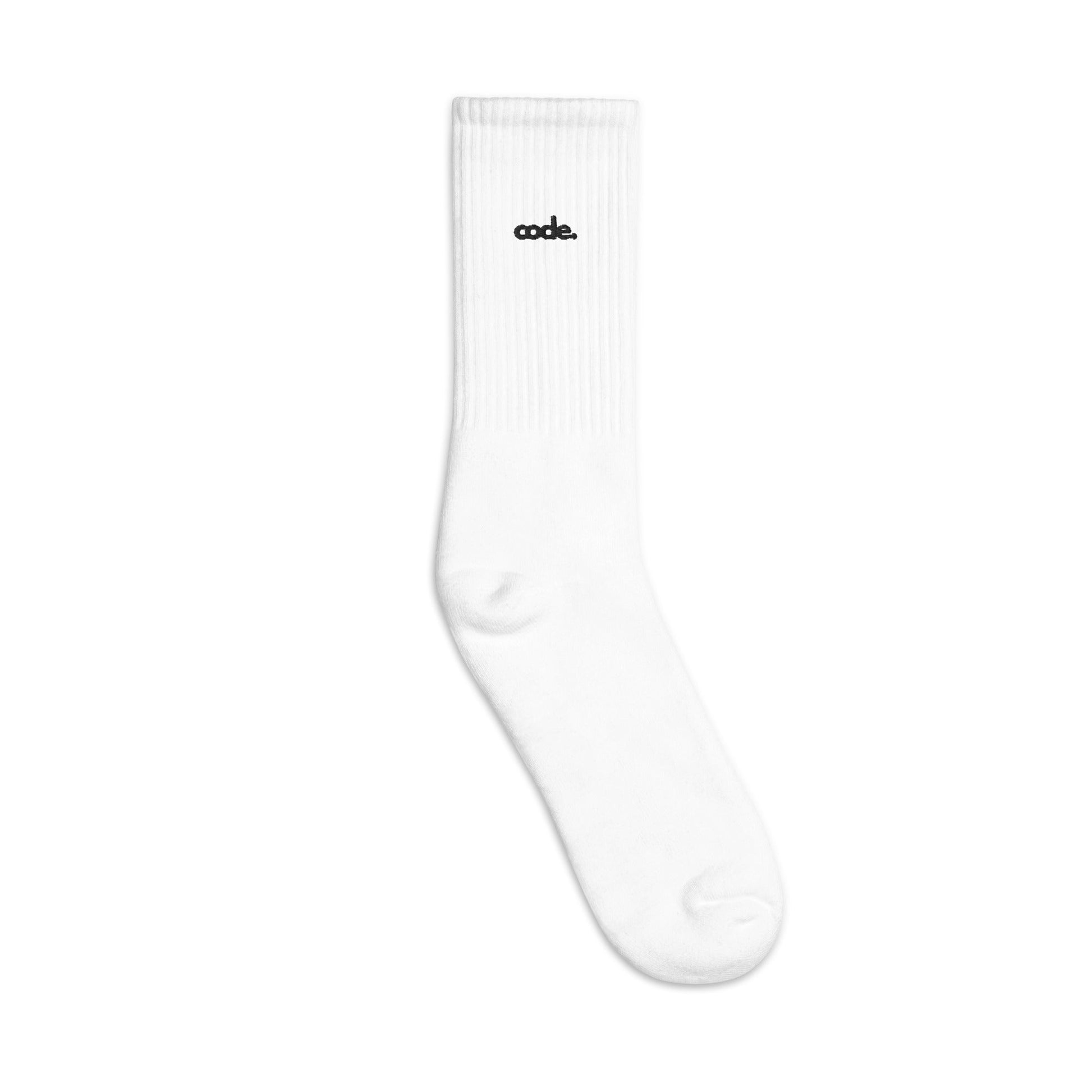 "CODE" Embroidered socks The Developer Shop