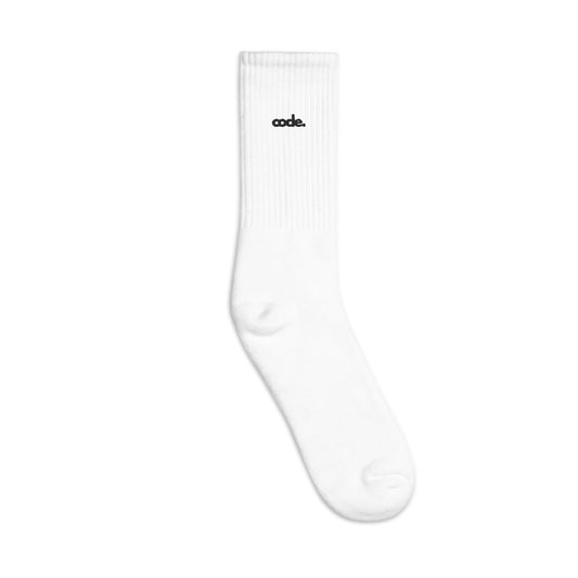 "CODE" Embroidered socks The Developer Shop