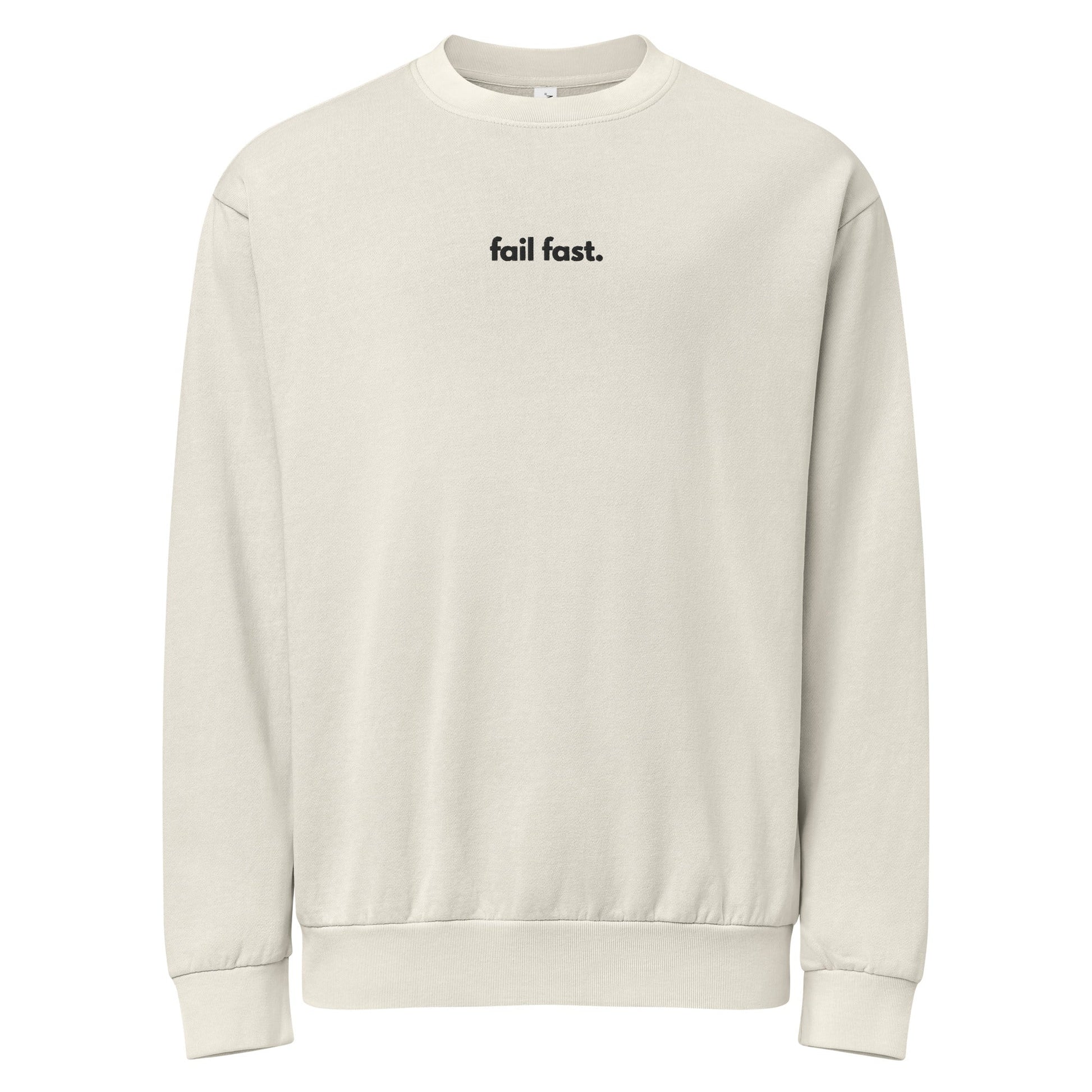 "FAIL FAST" Embroidered Urban sweatshirt The Developer Shop