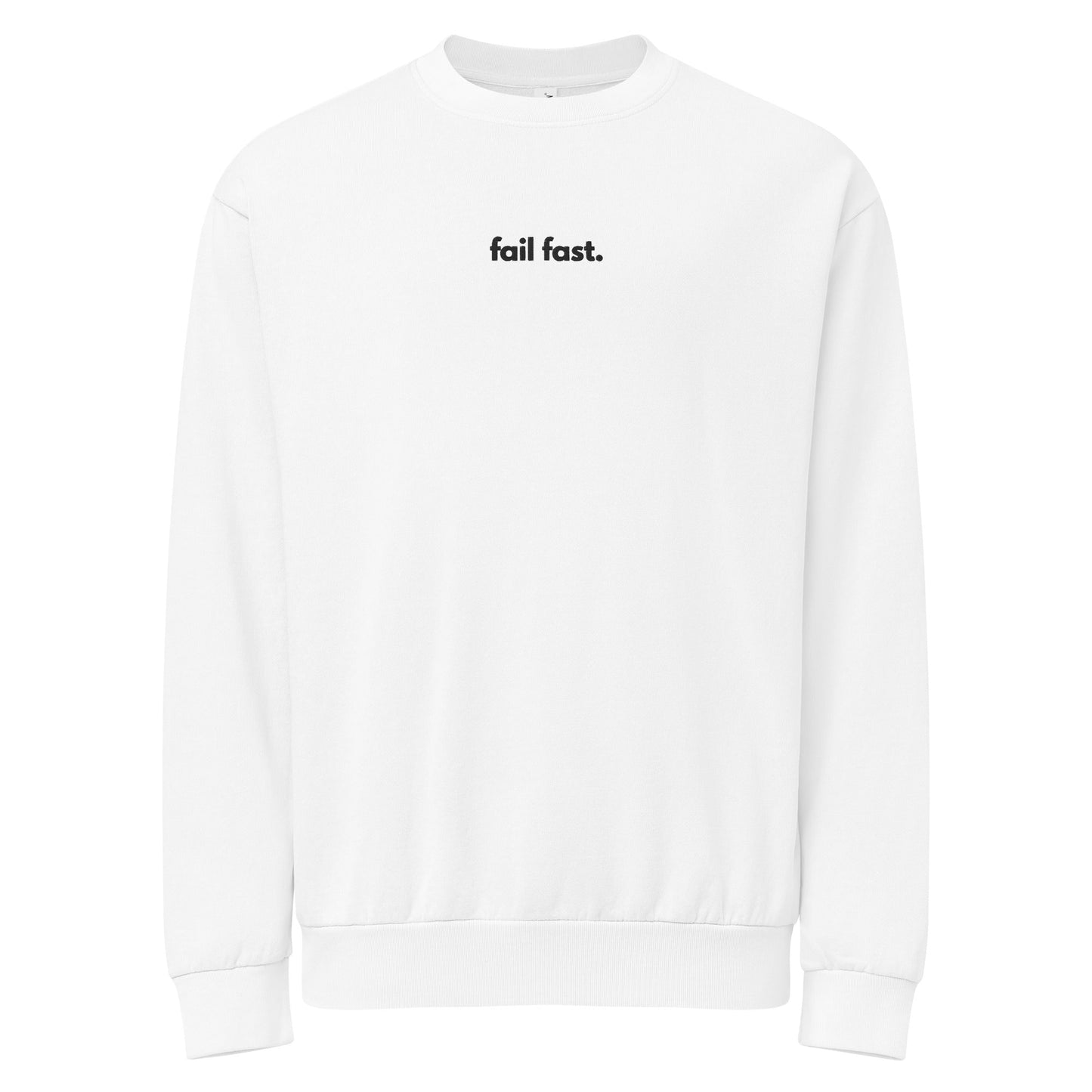 "FAIL FAST" Embroidered Urban sweatshirt The Developer Shop