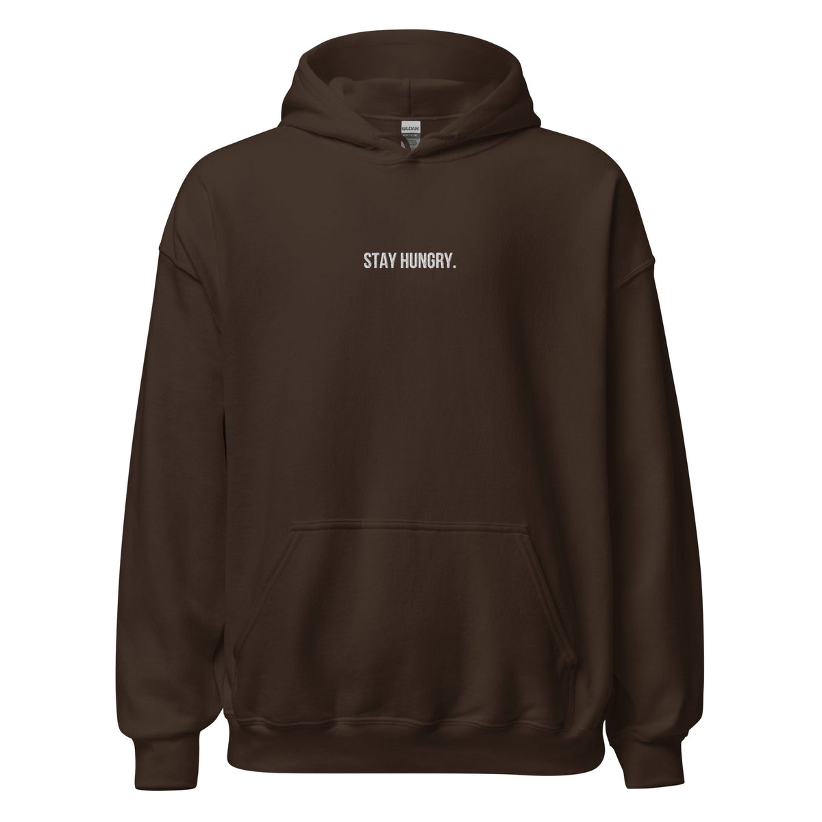 "STAY HUNGRY" Embroidered Unisex dark Hoodie The Developer Shop