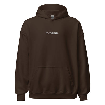"STAY HUNGRY" Embroidered Unisex dark Hoodie The Developer Shop