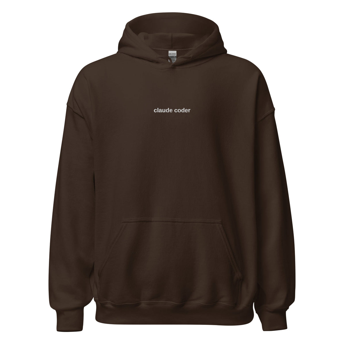 "claude coder" Embroidered Unisex dark Hoodie The Developer Shop