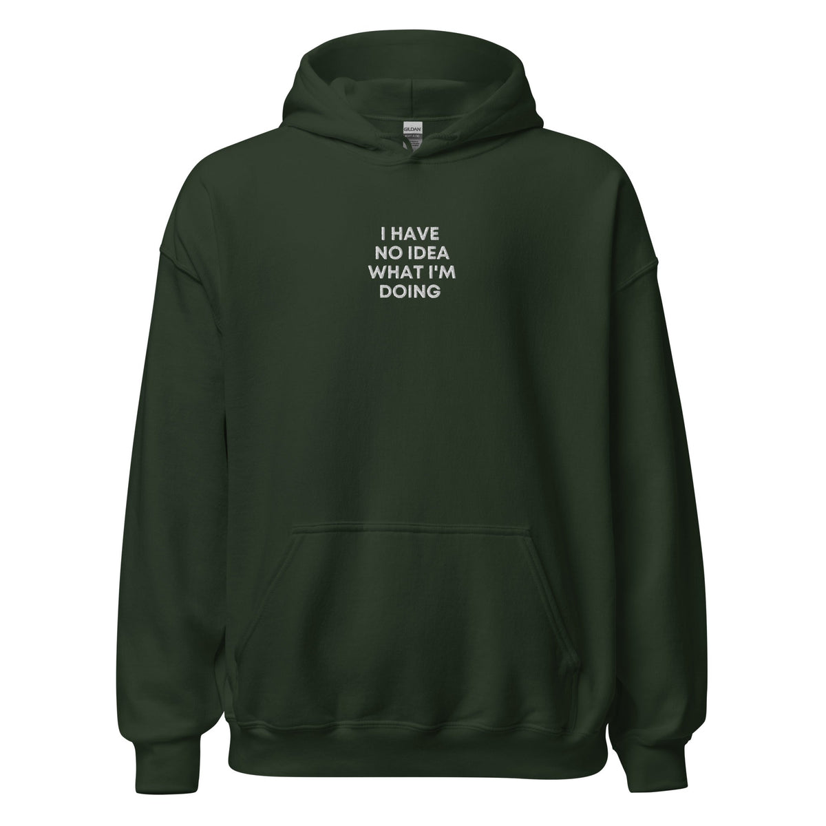 "I HAVE NO IDEA WHAT I'M DOING" Embroidered Unisex dark Hoodie The Developer Shop