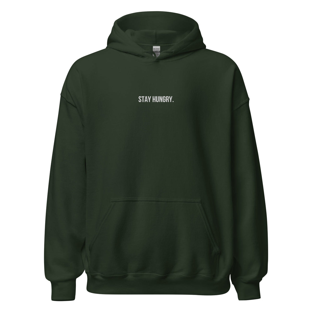 "STAY HUNGRY" Embroidered Unisex dark Hoodie The Developer Shop