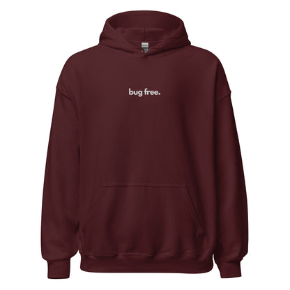 "BUG FREE" Embroidered Unisex organic cotton dark Unisex Hoodie The Developer Shop