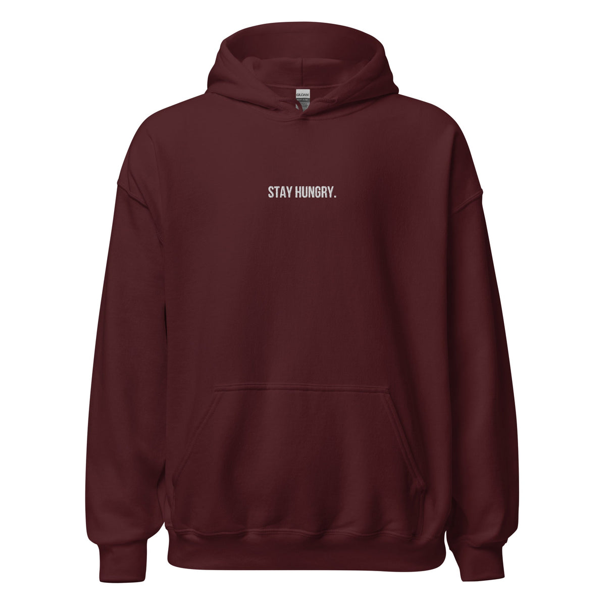 "STAY HUNGRY" Embroidered Unisex dark Hoodie The Developer Shop