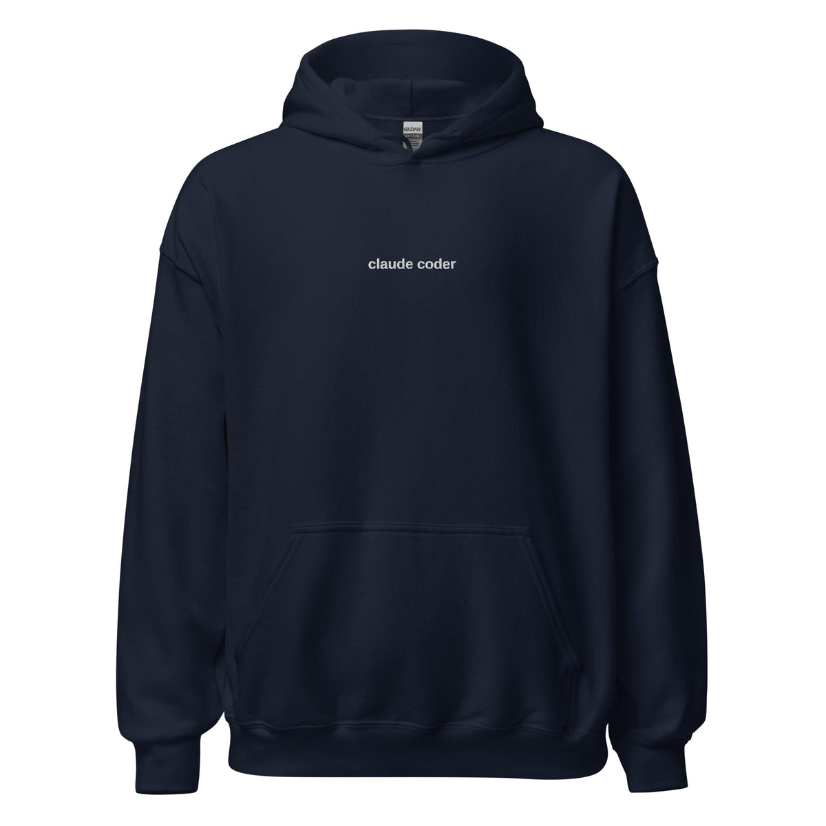 "claude coder" Embroidered Unisex dark Hoodie The Developer Shop