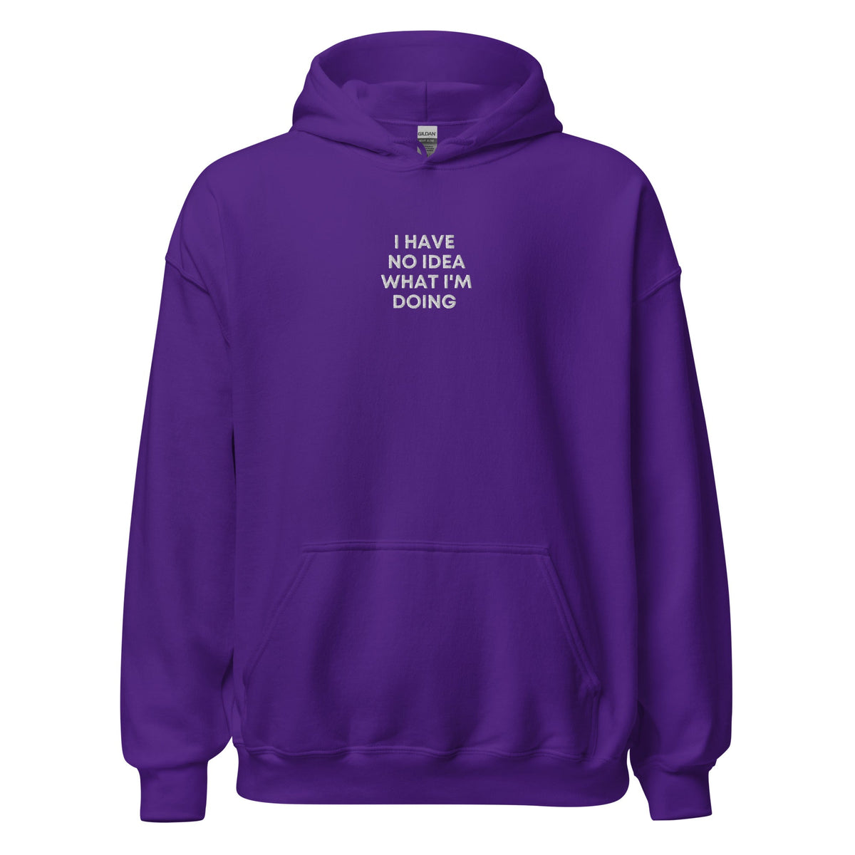 "I HAVE NO IDEA WHAT I'M DOING" Embroidered Unisex dark Hoodie The Developer Shop