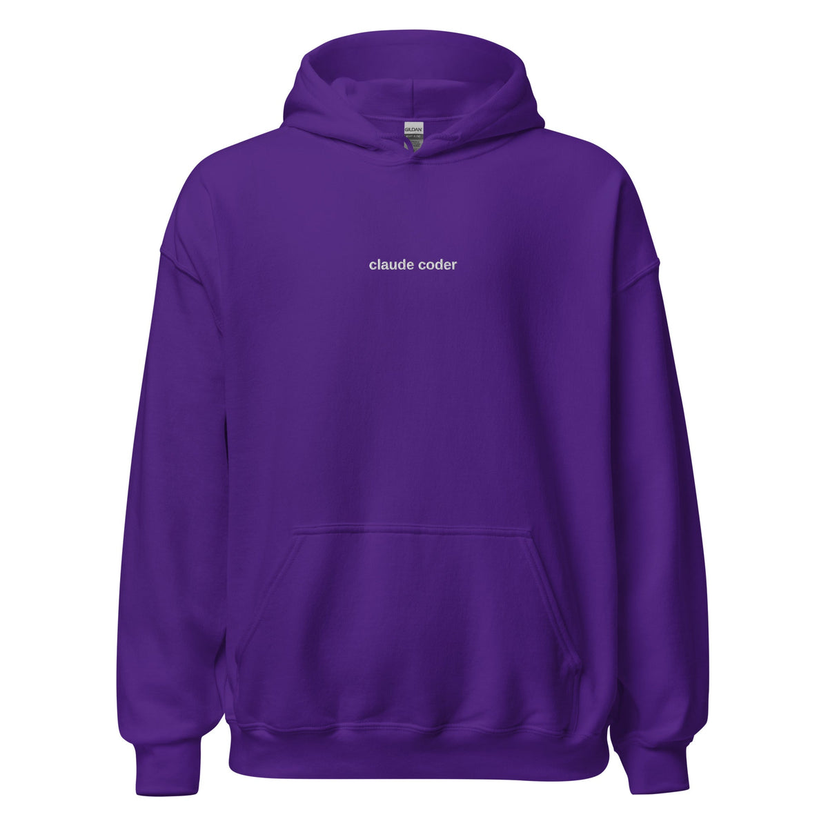 "claude coder" Embroidered Unisex dark Hoodie The Developer Shop