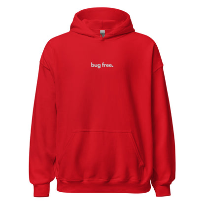 "BUG FREE" Embroidered Unisex organic cotton dark Unisex Hoodie The Developer Shop