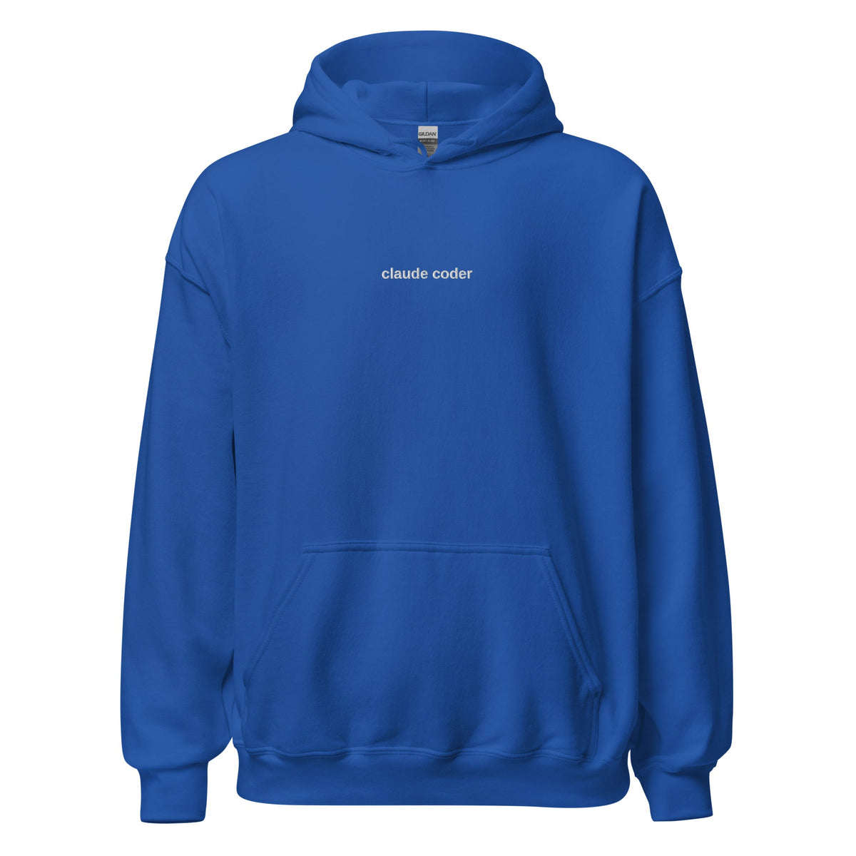 "claude coder" Embroidered Unisex dark Hoodie The Developer Shop